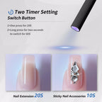 Mini UV LED Nail Lamp | Portable Rechargeable Gel Polish Dryer with Foldable Stand