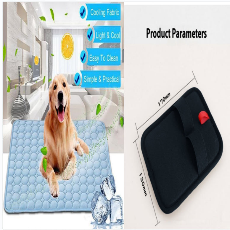 Ice Silk Self-Cooling Pet Mat for Dogs & Cats | No-Power Summer Cooling Pad