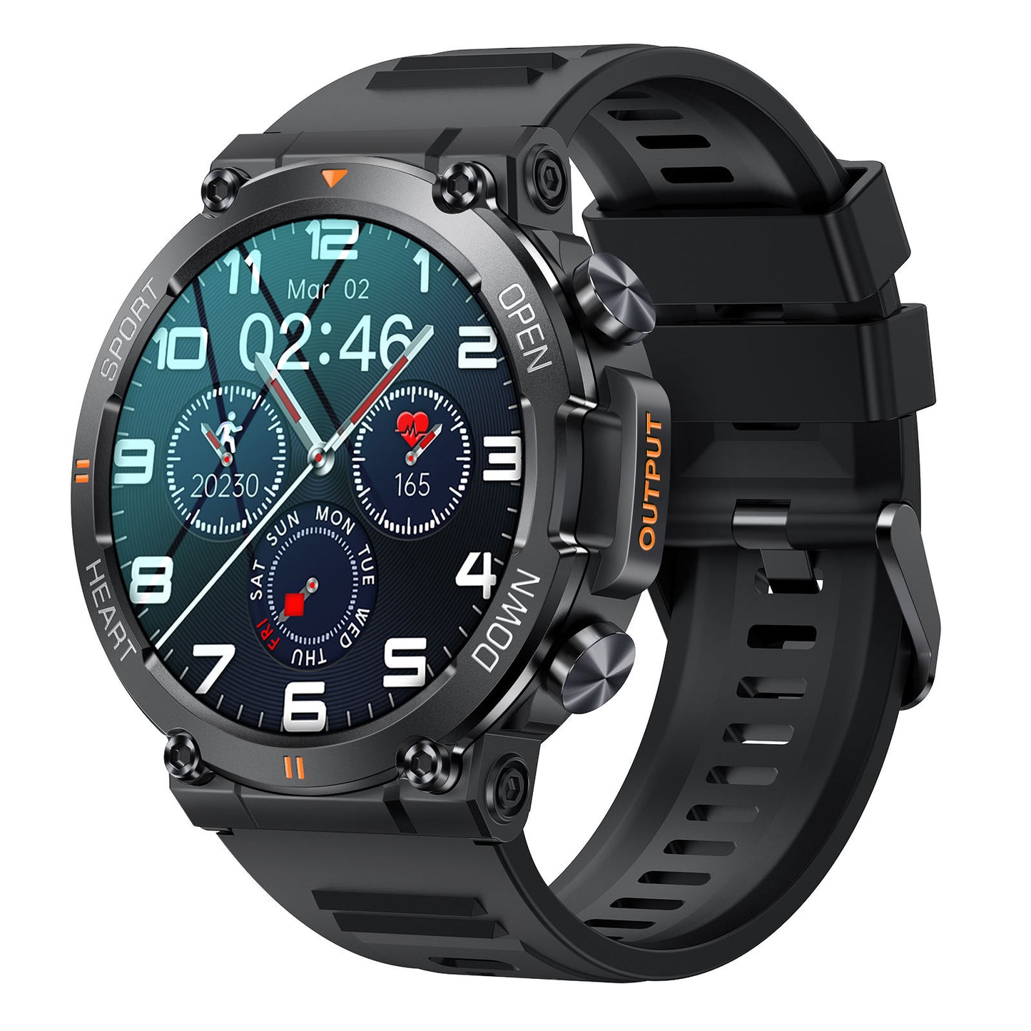 SENBONO Men's Smartwatch | Bluetooth Calling, HD Round Display & Fitness Tracker