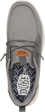 HEYDUDE Men's Wally Drift Slip-On Loafers – Breathable Mesh & DudeSole Plus Cushioning