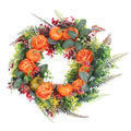 17.7" Fall Wreath for Front Door - Autumn Pumpkin & Berry Harvest Decoration