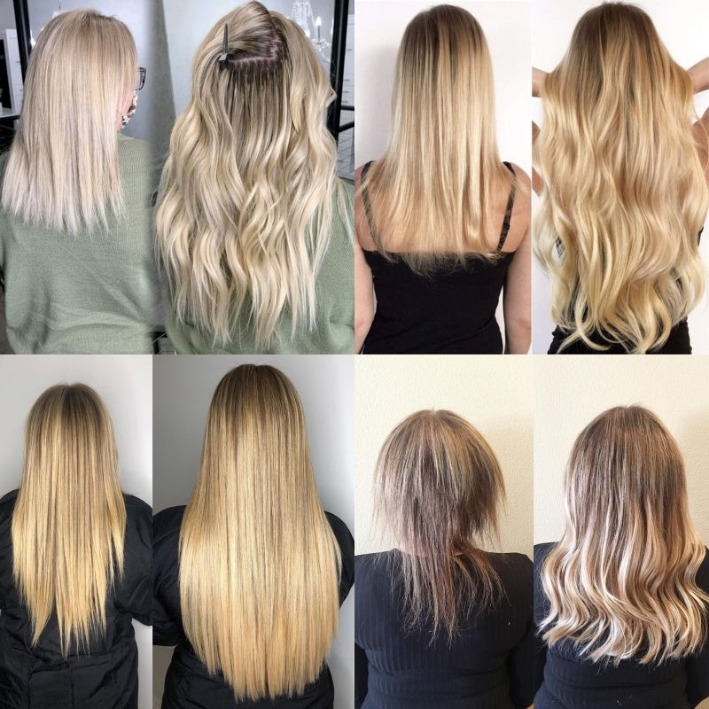 Platinum Blonde Tape-In Hair Extensions - 20 Pieces, 50g Remy Human Hair