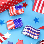 Patriotic Claw Clips Set of 3 – Bold Red White & Blue American Flag Hair Clips for 4th of July & Patriotic Events