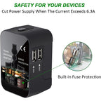 Universal Travel Adapter - All-in-One International Power Plug for 150+ Countries