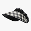 Women's Plaid Sun Hat – Natural Grass Wide Brim, Adjustable & Eco-Friendly
