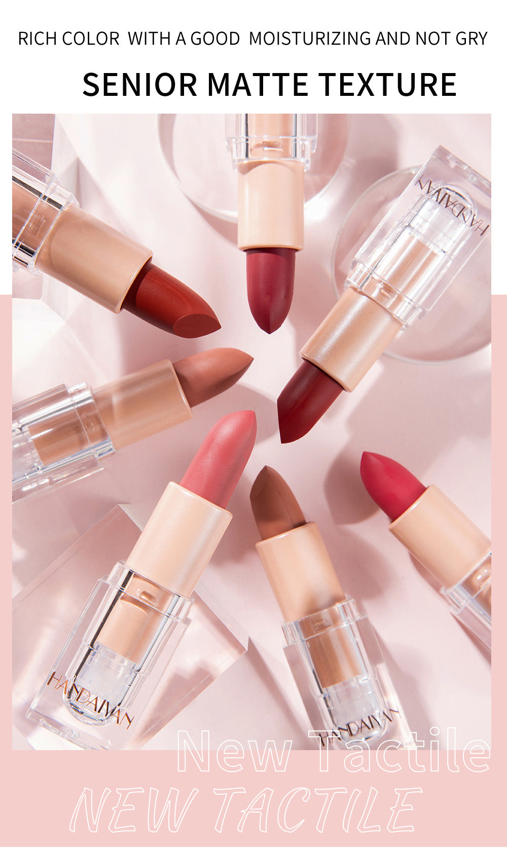 Ice Cube Matte Lipstick Set – 6 Long-Lasting Waterproof Shades | Vitamin E & Plant Oils