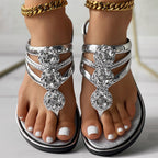 Women's Floral Beach Flip Flops - Lightweight Summer Sandals