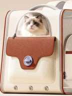 Breathable Pet Carrier Backpack – Hands-Free Travel Bag for Cats & Small Dogs