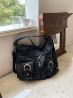 Convertible Multifunctional Pocket Handbag – Large PU Leather Shoulder Bag