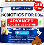 Dog Probiotics Chews - 180 Count Digestive & Immune Support for Gut Health, Itchy Skin & Allergies