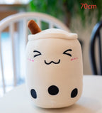 Boba Tea Plush Pillow - Cute Bubble Tea Stuffed Animal Cushion for Kids & Adults