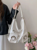 Convertible Multifunctional Pocket Handbag – Large PU Leather Shoulder Bag