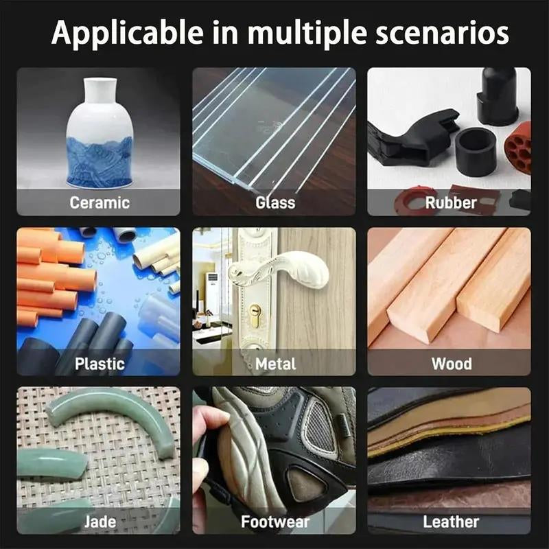 TEAMFANCY Welding High-Strength Oily Super Glue Multi-Surface Adhesive for Wood Metal Ceramic Leather Resin Ceramic Metal Glass Instant Bonding