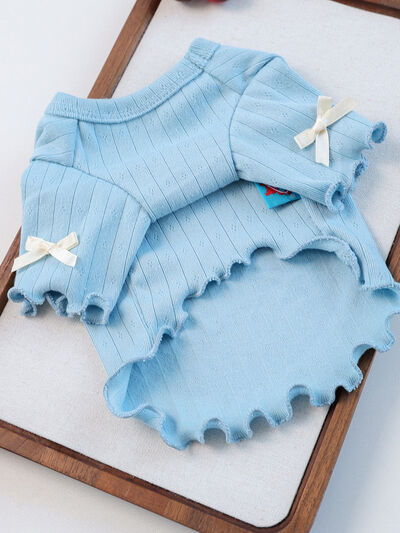 Sweet Bear Patch Ribbed Pet Top – Bow & Frill Dog Shirt