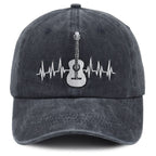 Guitar Embroidered Baseball Cap - Adjustable Cotton Hat for Music Lovers | Unisex