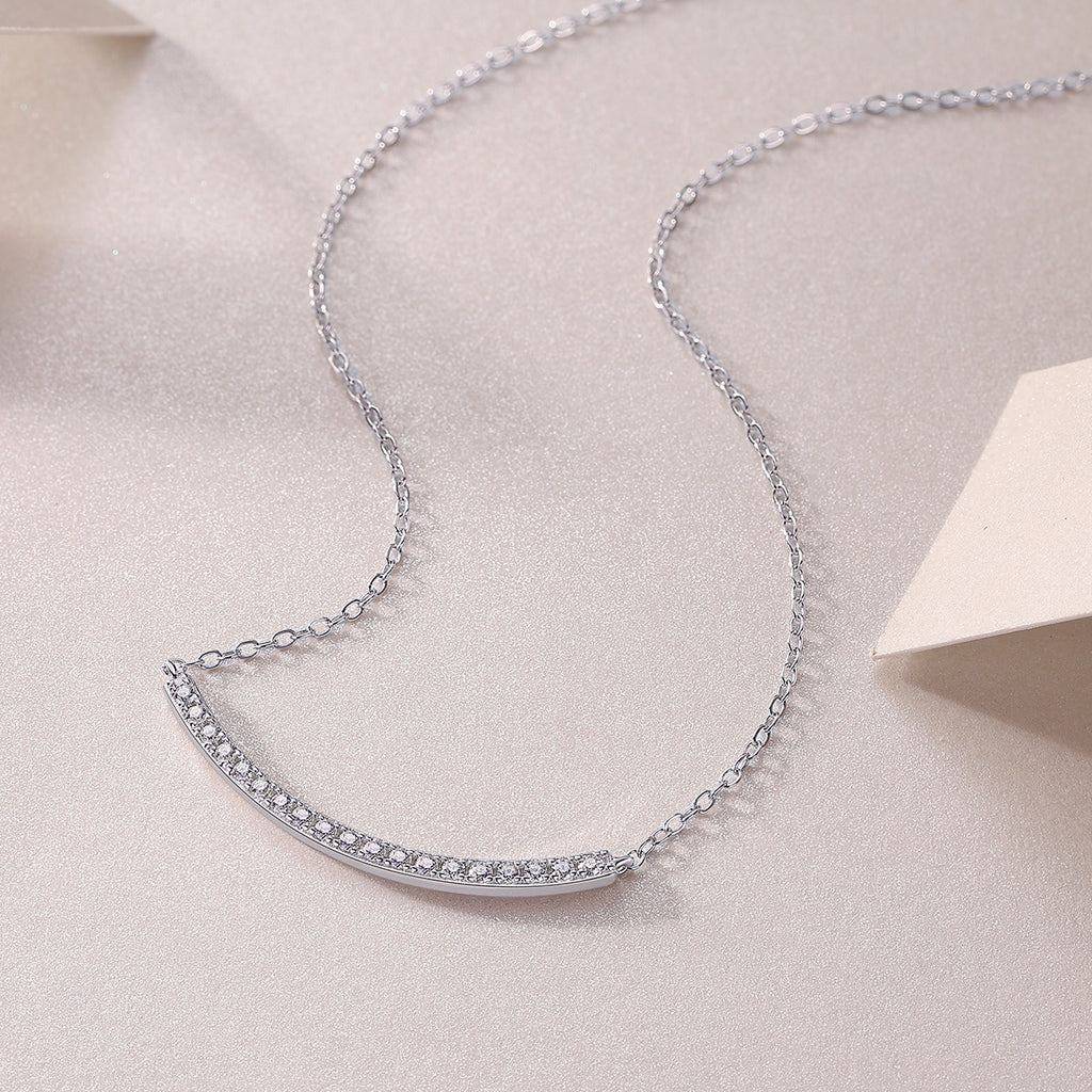 Moissanite Pendant Necklace | S925 Sterling Silver Platinum Plated