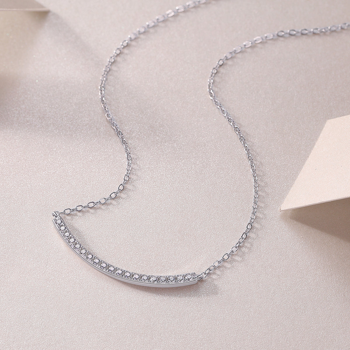 Moissanite Pendant Necklace | S925 Sterling Silver Platinum Plated