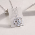 Heart To Heart Moissanite Necklace | 1 Carat Diamond Pendant | S925 Sterling Silver
