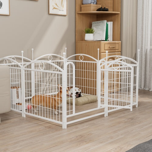 Heavy Duty Dog Playpen – 8-Panel Exercise Pen with Door | 24" Height, Indoor & Outdoor