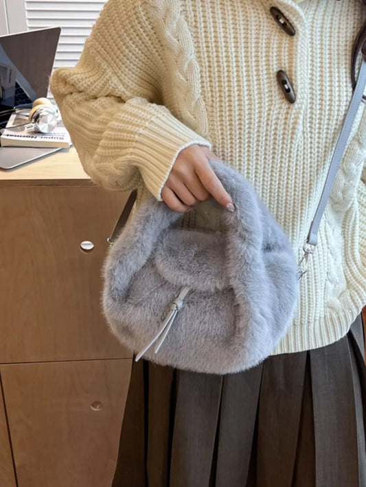 Fluffy Lightweight Handbag – Soft Plush Mini Bag