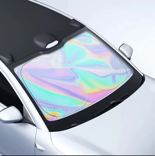 Extra-Large Foldable Windshield Sun Shade | UV-Reflective Car Sun Visor | Universal Fit