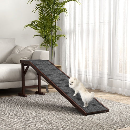 PawHut 74" Extra Long Dog Ramp for High Beds | Non-Slip, 120 lb Capacity, Flat Top Platform