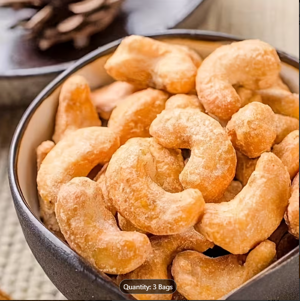 Charcoal Roasted Cashews – 3-Pack (322g) | Gluten-Free & Preservative-Free