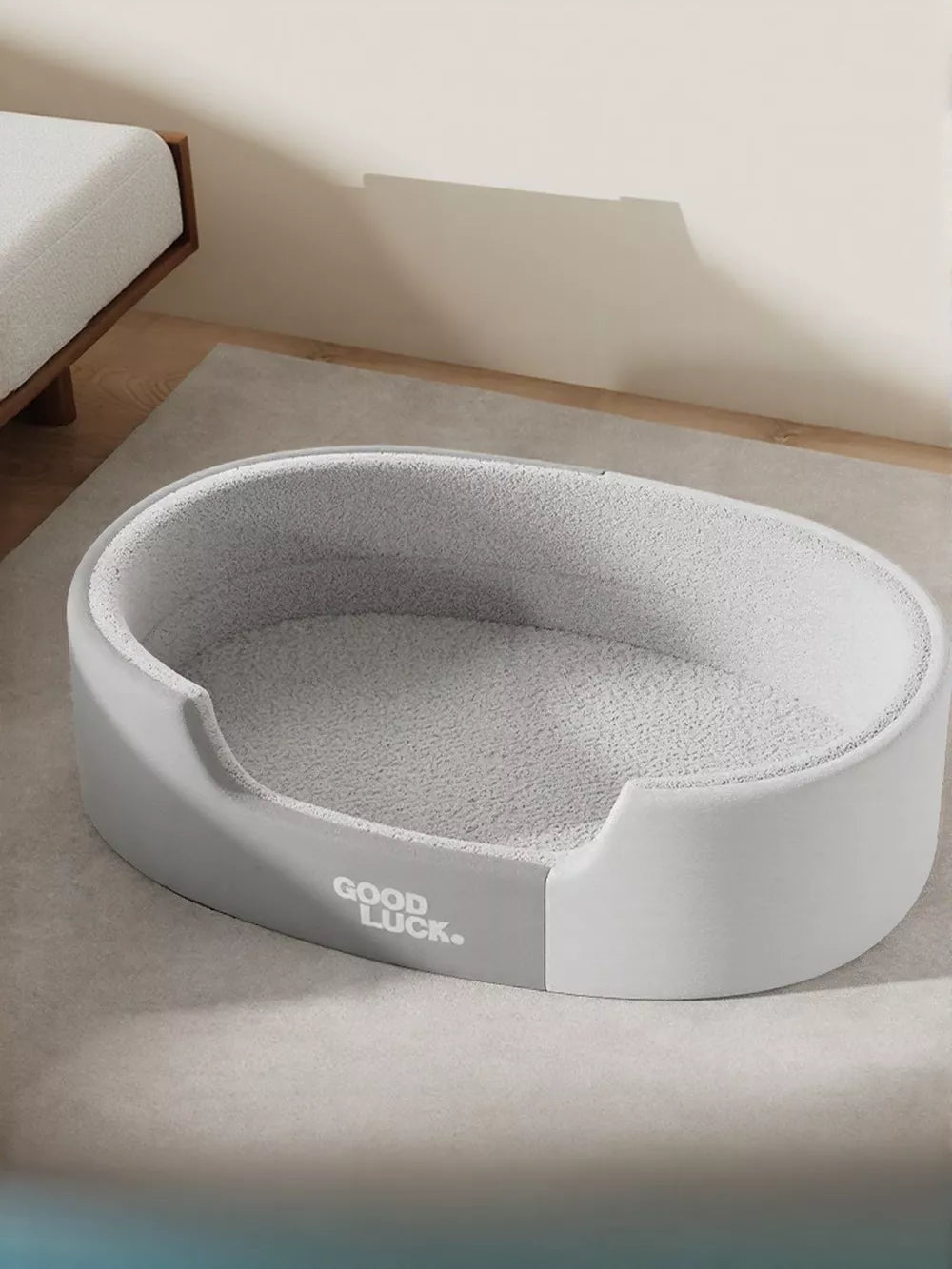 Oval Plush Pet Nest – Ultra-Soft Sponge Bed for Cats & Dogs | S–XL