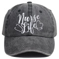 Nurse Life Embroidered Baseball Cap - 2 Pack Cotton Adjustable Hat for Women & Men