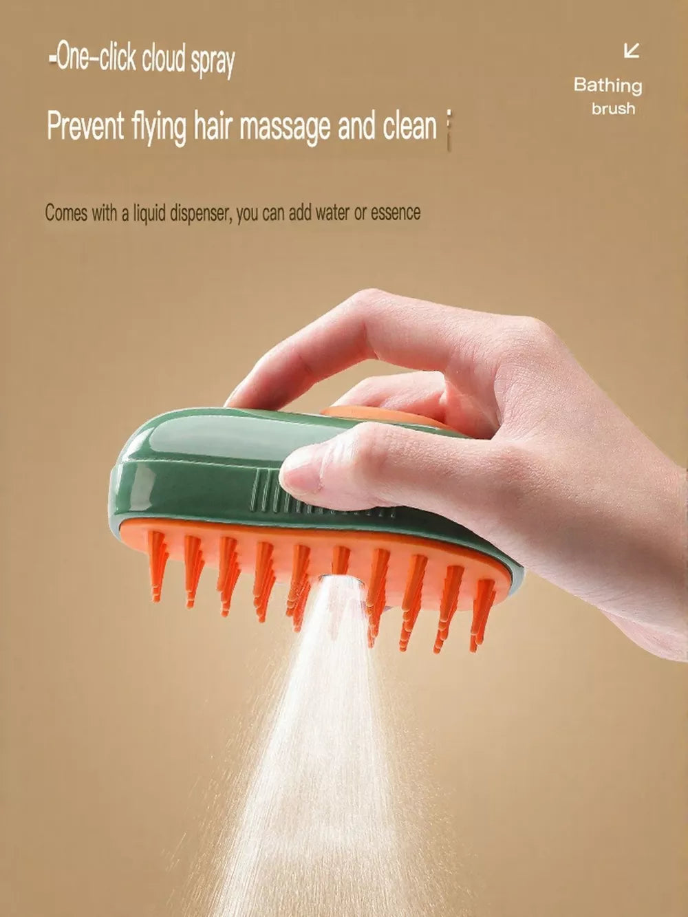 Gentle Silicone Bristle Pet Shower Brush | Massage Bath Scrubber for Dogs & Cats