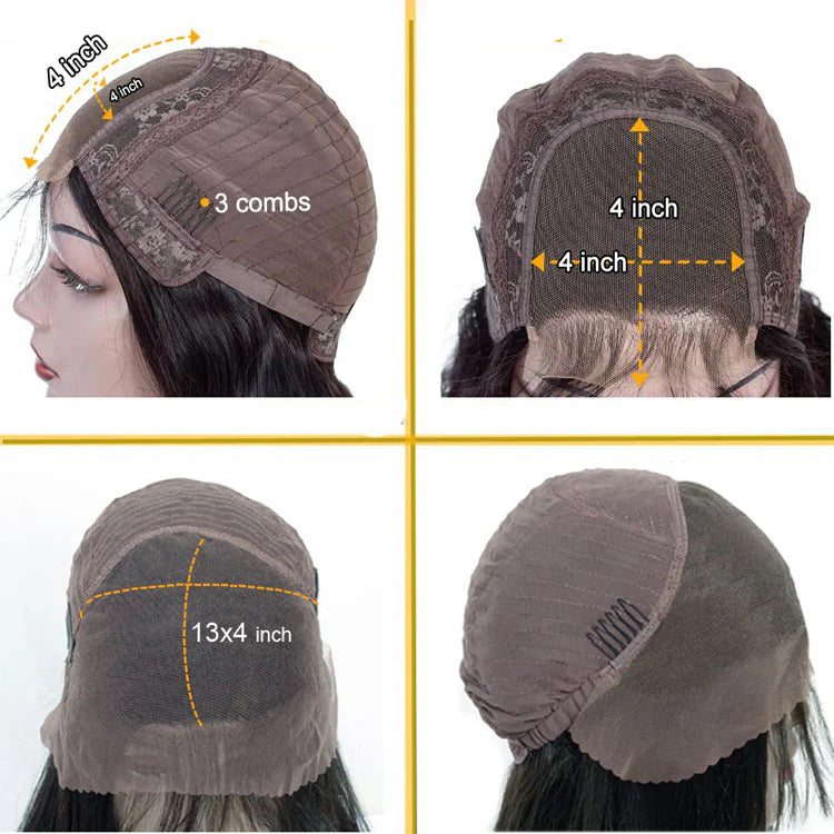Chocolate Brown Body Wave Wig | 4x4 Swiss Lace Closure | 100% Human Hair | 150% Density