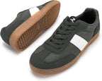 Rihero Men's Retro Fashion Sneakers – Lace-Up, Non-Slip TPR Sole & Breathable Mesh