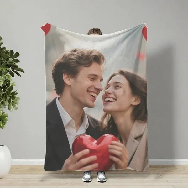 Personalized Photo Blanket - Custom Fleece Throw with Your Pictures | Perfect Mother's Day Gift