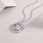 Heart To Heart Moissanite Necklace | 1 Carat Diamond Pendant | S925 Sterling Silver