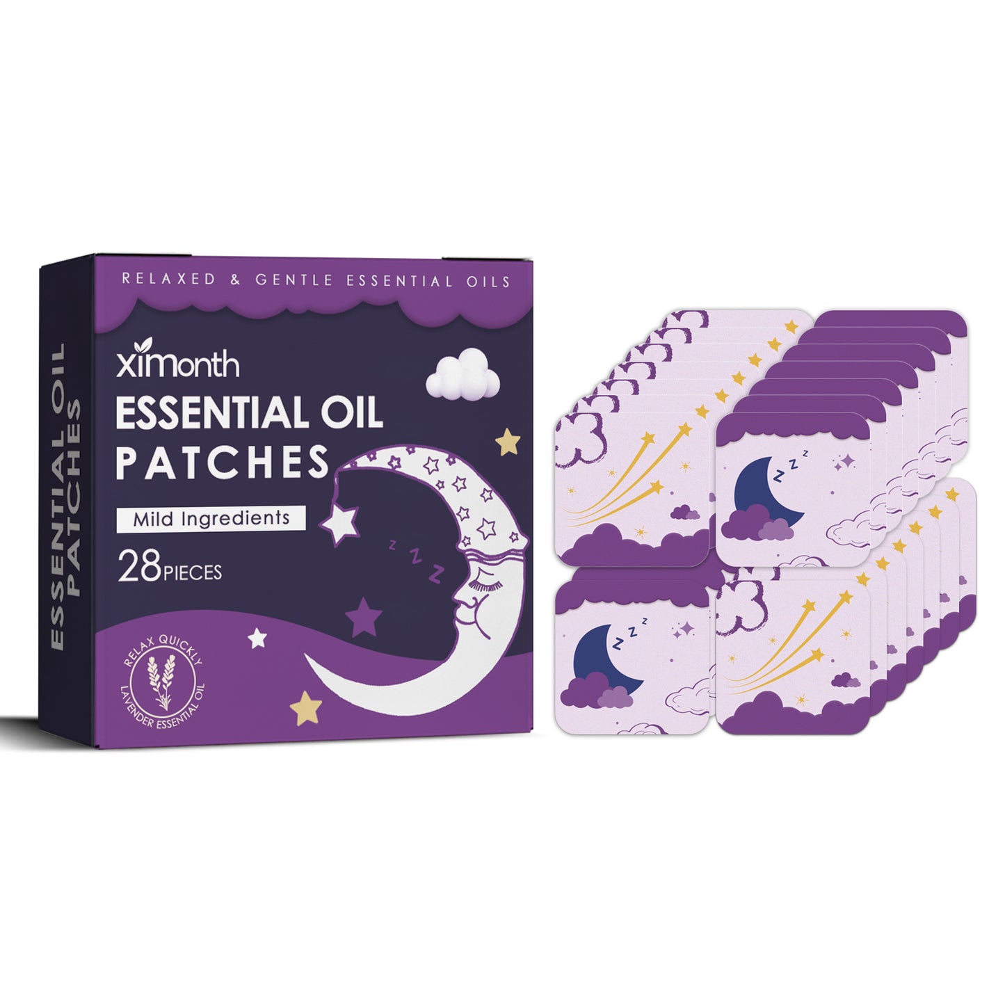 Lavender Sleep Patches for Better Rest - 30 Count Natural Essential Oil Stickers