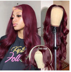 Wine Red Burgundy Curly Wig – Mid-Length | Heat Resistant Synthetic