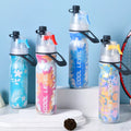 500ml Portable Spray Sports Water Bottle | 2-in-1 Misting & Drinking Bottle | 17oz