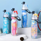 500ml Portable Spray Sports Water Bottle | 2-in-1 Misting & Drinking Bottle | 17oz