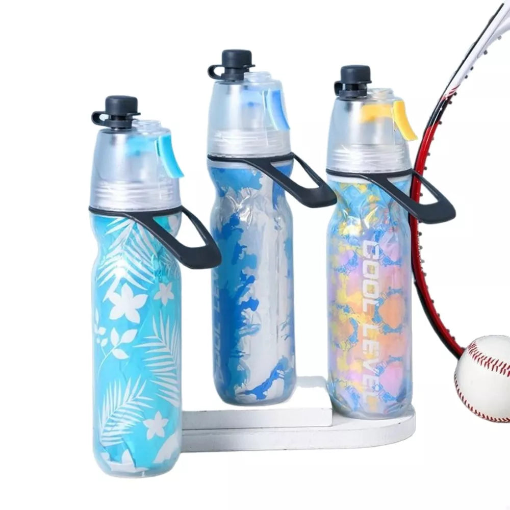 500ml Portable Spray Sports Water Bottle | 2-in-1 Misting & Drinking Bottle | 17oz