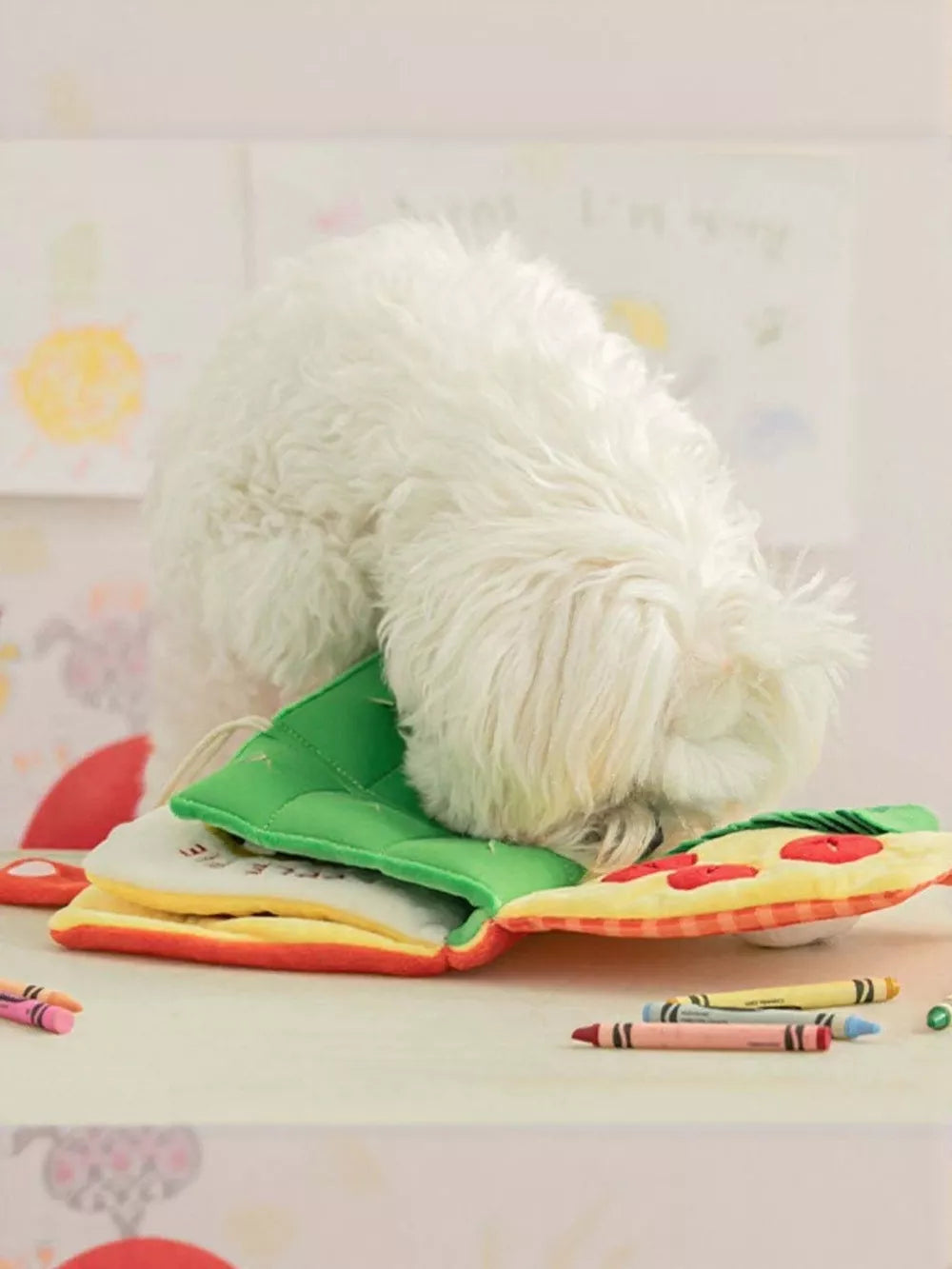 Interactive Crinkle Book Pet Sound Toy – Soft Polyester for Cats & Dogs