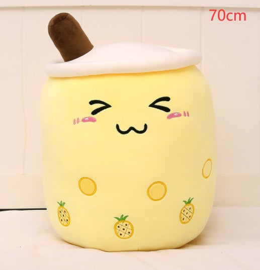 Boba Tea Plush Pillow - Cute Bubble Tea Stuffed Animal Cushion for Kids & Adults