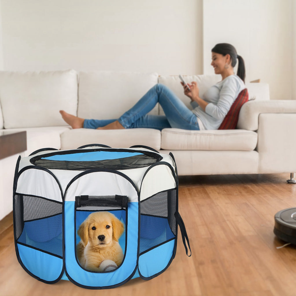 Foldable Pet Playpen – Portable Indoor & Outdoor Exercise Pen for Dogs, Cats & Small Pets