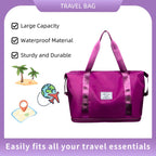 Waterproof Beach Tote Bag - Large Capacity Travel Bag with Scratch-Resistant Coating