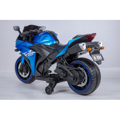 12V Kids Electric Motorcycle Ride-On Toy with Training Wheels – Ages 3–6