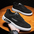 Men's Canvas Platform Sneakers – Breathable Lace-Up Casual Shoes