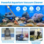 Electric Aquarium Gravel Cleaner – Automatic Fish Tank Vacuum with Adjustable Length