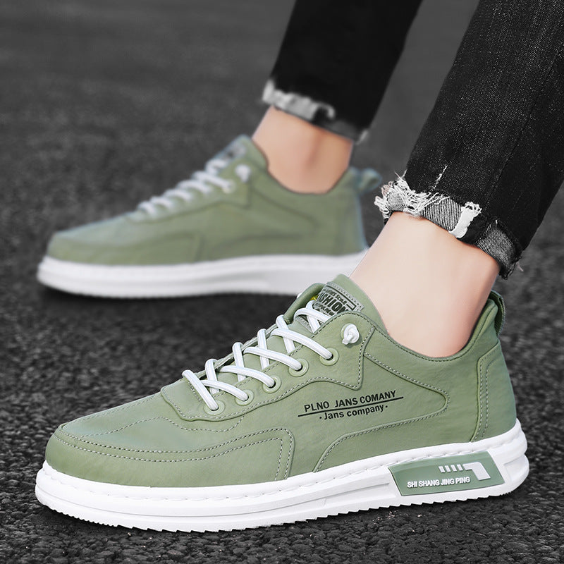 Men's Canvas Platform Sneakers – Breathable Lace-Up Casual Shoes