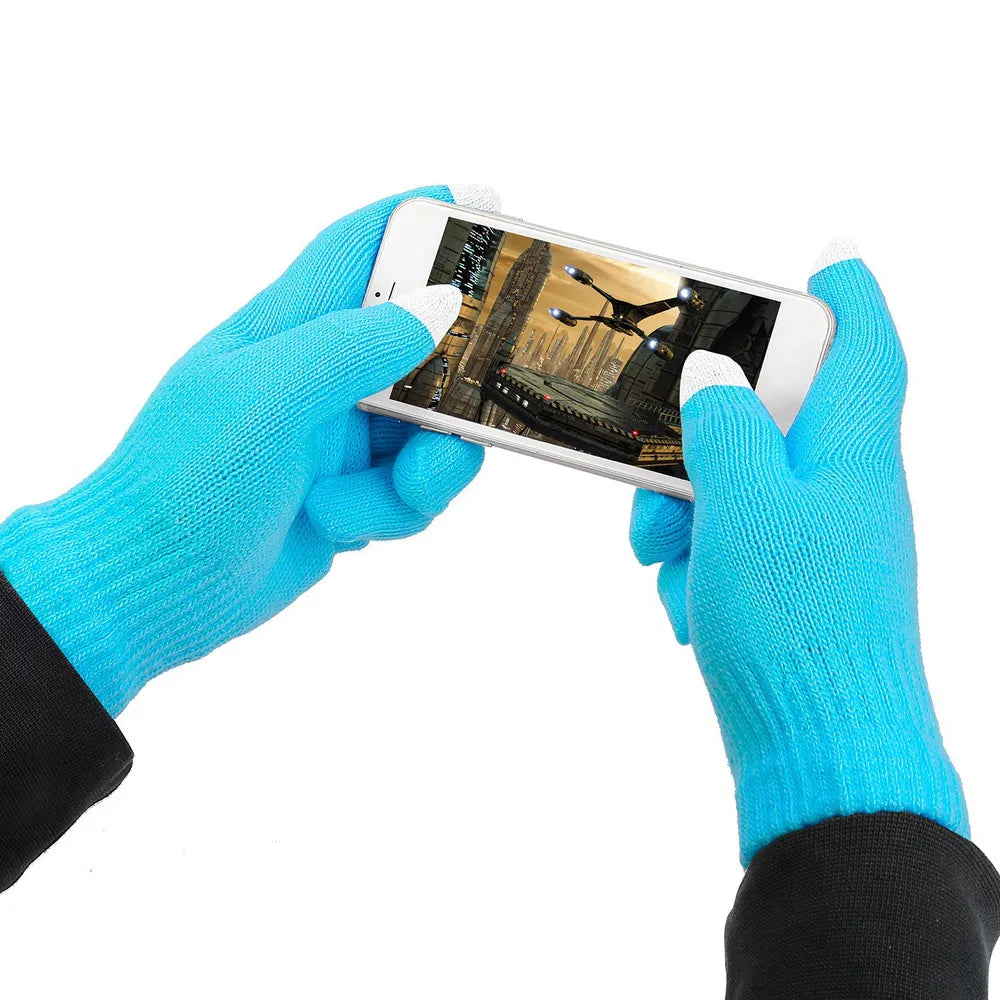 Winter Touchscreen Gloves - Warm Windproof Knit Gloves for Men & Women
