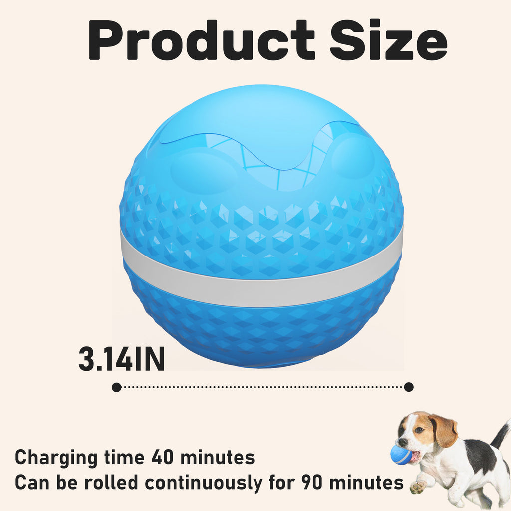 Interactive Dog Ball Toy – Motion-Activated Rolling Ball for Medium & Large Dogs