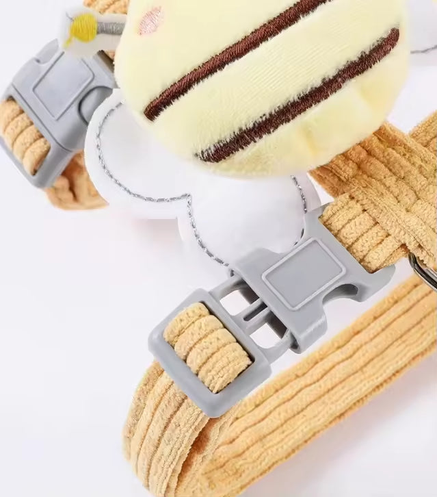 Angel Wings Cat Harness and Leash Set - Escape-Proof Adjustable Vest for Kittens & Small Dogs